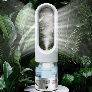 Smart 2 In 1 Mist Bladeless Fan With Humidifier And UV Light