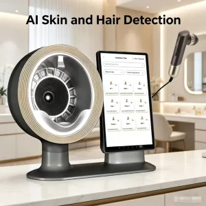 Smart 3D Hair and Facial Skin Analysis Scalp Scanner Detector AI Diagnostic Skin Analyzer Machine With 13 Languages