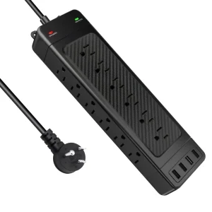 Smart 45 Degree Angle Flat Plug 18 Outlets Extender Power Extension Socket Wall Mount Surge Protector Power Strip With Usb