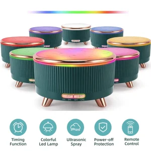 Smart 500ml Essential Oil Diffuser 20H Long-Lasting Ultrasonic Cool Mist Humidifier Remote Control 7 Color LED Timer Auto-Off
