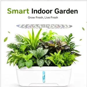 Smart 6 Holes Hydroponic Growing Kit With Tuya WiFi, Auto LED Supplement Light & Water Circulation For Indoor Herb Cultivation