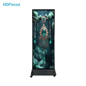 Smart 75 Inch 4K UHD Android Windows WiFi Interactive Floor Standing Digital Signage Totem LCD Kiosk Advertising Display Screen