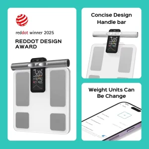 Smart 8 Electrode Battery-Powered for Bioimpedance Electronic Digital Balance Fat Body Water Muscle Mass BMI Scale 180kg