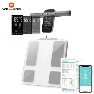 Smart 8 Electrode Body Fat Scale Digital BMI Analyzer Bathroom Scale for Weight & Muscle Mass Bluetooth APP Sync
