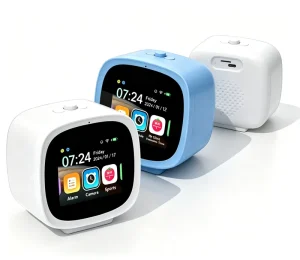 Smart AI Clock with Touch Screen Kids Wi Fi World Time Weather Forecast Alarm Story Teller Home Assistant 3000mAh
