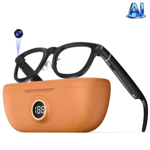 Smart AI Glasses with Charging case 3600mah 8MP pixel Take Pictures Video Sunglasses Optical Lens Color Change Glasses Men