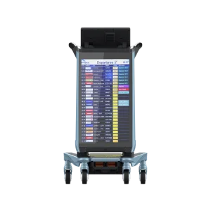 Smart AI Indoor Navigation Entertainment Video Trolley Digital Poster LCD Screen 1 Year Warranty Super Charger Display