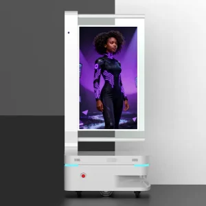 Smart AI Robot 43 Inch Interactive Touch Screen Digital Human Kiosk Voice Recognition Service Robot for Hotel Mall