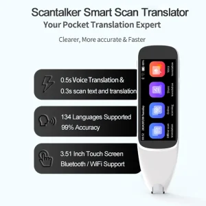 Smart AI Scanning Dictionary Pen 112 Languages OCR Scan Voice Translator for Students and Travel