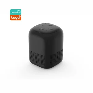 Smart AI Speaker with Universal IR Remote Control Voice Assistant Dual Band WiFi BT 5.4 Smart Home Hub RGB Light