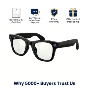 Smart AI Translation BT Glasses Real time Multi Language Translation Android Music Player Type C Charging Smart Wearable Headset