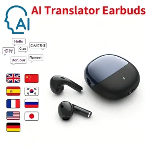 Smart AI Translator Earbuds in Ear TWS Wireless Headphones Charging Case Long Standby Real Time Language Translation Earphone