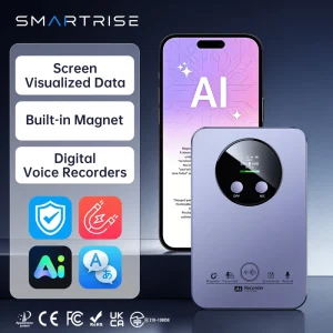 Smart AI Voice Recorder Dictaphone Phone Discussion Note Taker Mind Map 152 Languages Mini Transcribe Magnet