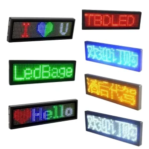 Smart APP Programmable LED Name Badge with Digital Lighting Reusable Mini Design for Waiters & Shopping Mall Use