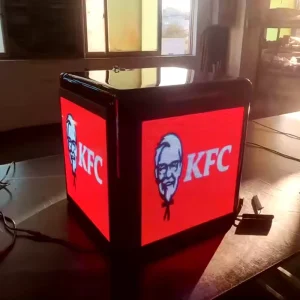 Smart Advertising Take Away Backpack LED Dynamic Display Takeout Box LED Display Screen Food Delivery Box