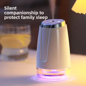 Smart Air Humidifier with Warm Light Silent Touch Control USB Rechargeable Bedroom Portable Spray Aroma Diffuser