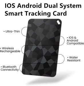 Smart Anti Lost Tracker Card Rechargeable Ultra Thin Long Battery Life Wallet Luggage Travel Locator IOS Android Dual System