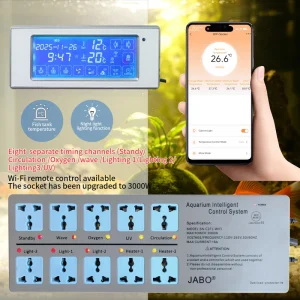 Smart Aquarium Power Strip C2F1 WiFi App Remote Management Timing Function Socket for Aquarium Light & Pump