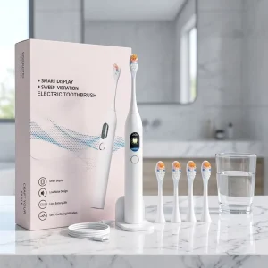 Smart Automatic Vibrating Tooth Brush Teeth Whitening Kit Portable LCD Screen Electric Toothbrush