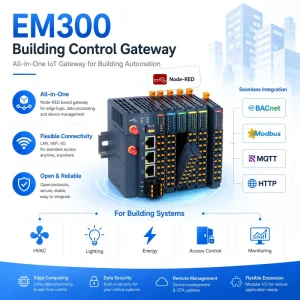 Smart BACnet Gateway 4RS485 Node RED Flow Programming BMS Data Logger Remote Control IOTRouter EM300 3Cortex A7 1.2GHz 4G