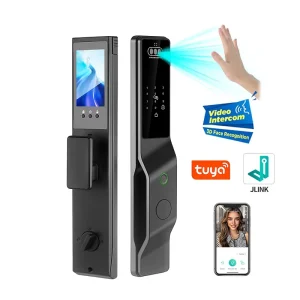 Smart Biometric Electric Smart Lock for Wood/Aluminum Doors with Fingerprint Face Recognition & Keyless Entry