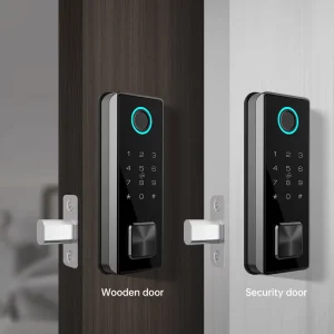 Smart Biometric Fingerprint Tuya WiFi TTlock Password Keyless Digital Door Lock with Cloud for Wood/Steel Door 2-Year Warranty