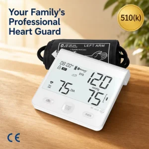 Smart Bluetooth Upper Arm Blood Pressure Monitor Ultra-large LCD ECG AFIB Alert Medical Device Factory Price CE
