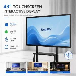 Smart Board 32 43 49 Inch Windows 11 OPS I5 I7 Interactive Touch Screen Display for Education Conference AV Integration OEM ODM