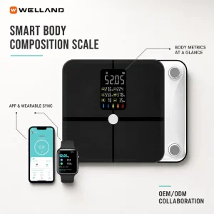 Smart Body Fat Scale VA Screen Digital BMI Analyzer WiFi Bluetooth App Sync Private Label Factory