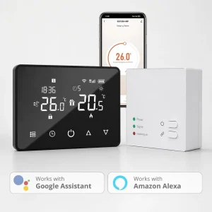 Smart Boiler Thermostat with WiFi & RF Wireless Room Control Digital Temperature Controller for Home Heating Systems