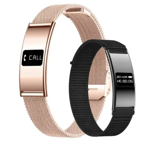 Smart Bracelet Fashionable OLED Display 5 ATM Waterproof Android Fitness Tracker with Sports Health Stainless Steel Band