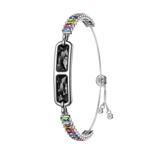Smart Bracelet Screenless Fitness Tracker with Step Counter Bluetooth Gemstone Chain Universal for Seniors and Adults