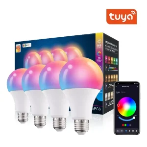Smart Bulb Alexa Wifi Controlled by Tuya App Alexa and Google