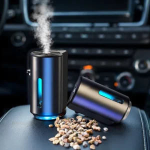 Smart Car Air Freshener Diffuser 3 Model Adjustable Aroma Diffuser Rechargeable Car Diffuser Including 1 Bottles of 10ml Perfume