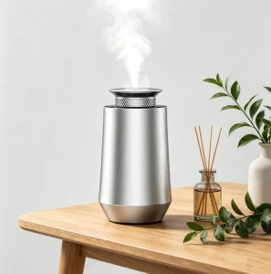 Smart Car Home Waterless Fragrance Diffuser Metal Portable Wireless Charging Mist Level Adjustable Timer Setting Scent Decorate