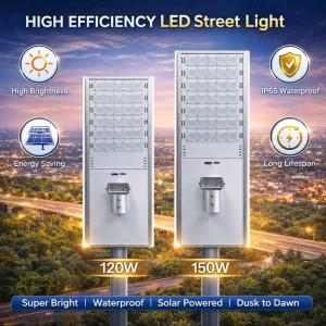Smart City Solar LED Street Light with Camera (Optional) IP66 Rated Outdoor Road Lighting System with Battery Backup