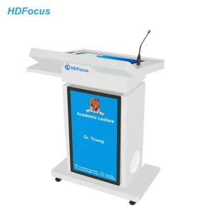 Smart Classroom Digital Podium 32 Inch Touch Screen Lectern for Interactive Learning Indoor Use