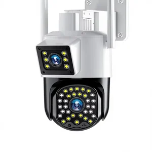 Smart Cloud Outdoor Home Camera 360 No-Blind-Spot Video Recording Remote Smartphone Connectivity Wireless HD Surveillance