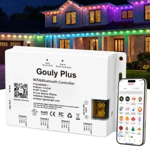 Smart Cloud WiFi LED Controller 4 Output Music Sync Live Sports Permanent Outdoor Eave Lights