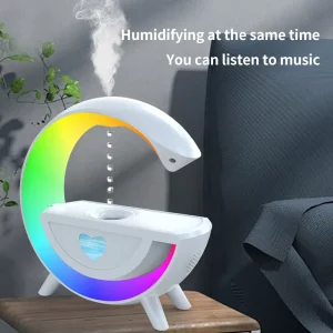 Smart Control Anti Gravity Water Droplets Atomizing Humidifier Air Humidifier With Bluetooth Speaker
