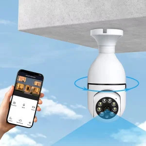Smart Cordless Security Camera 2.4GHz WiFi Mini IP Cam Portable 360° Panoramic View for Home Baby Pet Garage Office