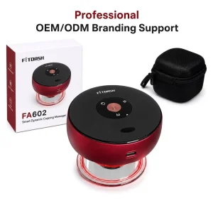 Smart Cupping Massage Device with Red Light Therapy Heating Electric Vacuum Suction Massager for Back Neck Muscle Pain Relief