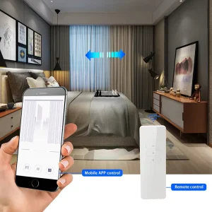Smart Curtain Motor Kits Digital Voice Control Modern Design for Office Indoor Use WiFi Motor Aluminum Track