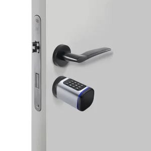 Smart Cylinder Lock Euro Style Keyless Mortise Handle Lock with APP Digital Door Cylinder 70mm Backset Grade 3 for Wooden Doors