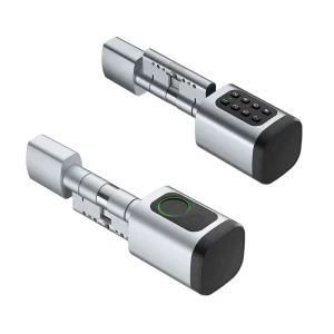 Smart Cylinder Lock European Standard 60-90mm Adjustable Fingerprint Electronic Door Lock for Smart Home Apartment