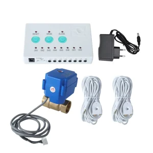 Smart DN20 Water Leak Shutoff Valve 80dB Alarm Flood Stop Kit with 2pcs 6M Sensors Automatic Pipe Leak Protector