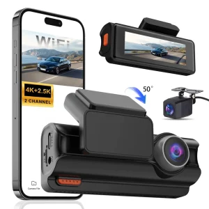 Smart Dashcam 4K Front and Rear 1080P With Dual Lens Wifi Gps Dash Cam Night Vision Car Camera