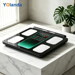 Smart Digital Body Fat Scale Large Color Screen Measure BMI Fat Muscle Water 50 Body Data Weighing Scale with Free App