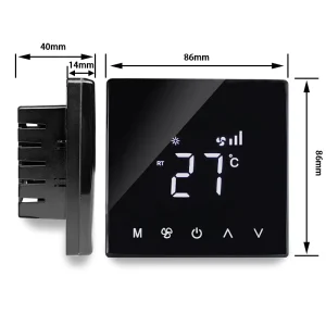 Smart Digital Fan Coil Unit Temperature Controller 3 Speed Fan Control Thermostat for Air Conditioning Smart AC Thermostat