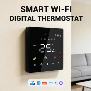 Smart Digital Floor Heating Temperature Controller Constant Temperature Child Lock Power Off Memory Anti flammable PC AC90 240V
